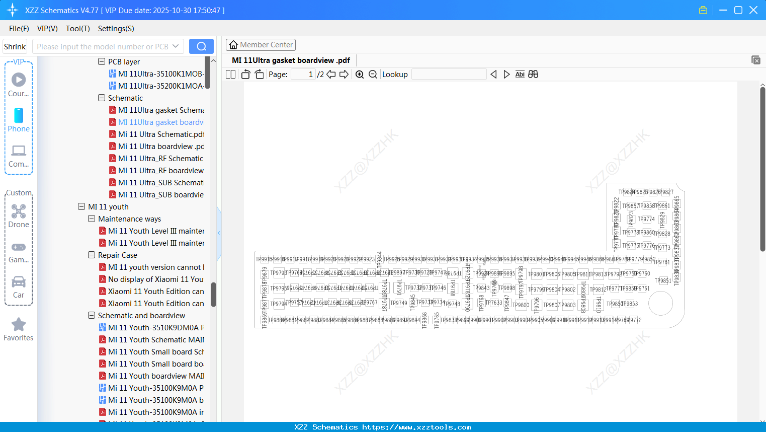 Xiaomi MI 11Ultra Gasket Boardview